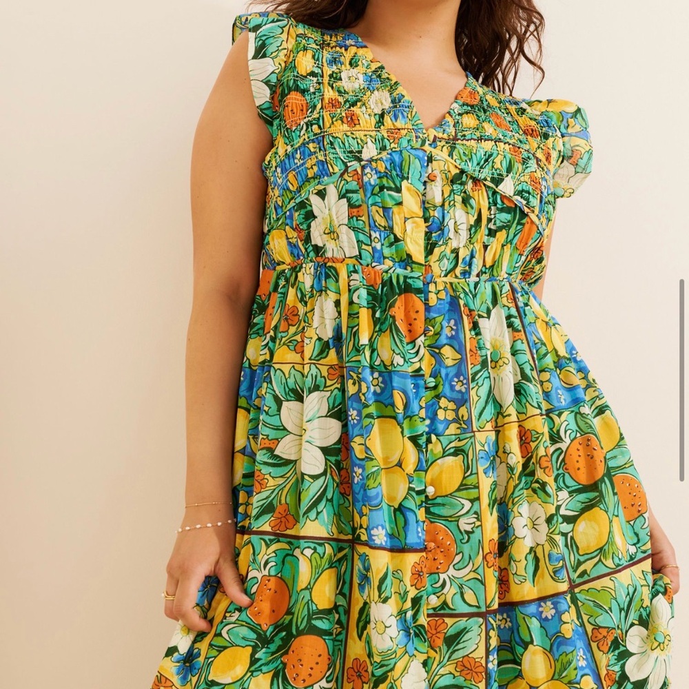 Anthropologie Peregrine Flutter Sleeve Maxi Dress- Size L